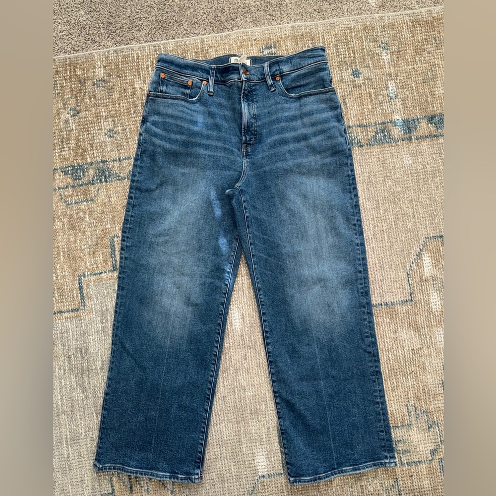 Madewell Women's Wide Leg Jeans in Dark Blue Wash